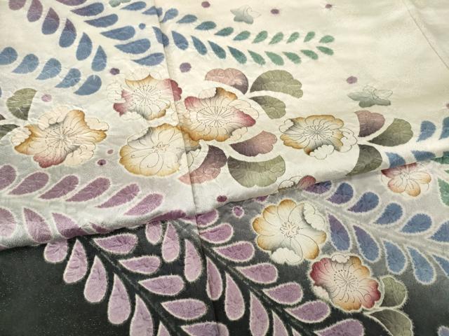 平和屋着物●訪問着　作家物　辻が花　舞花文　暈し染め　正絹　逸品　AABF9012ck