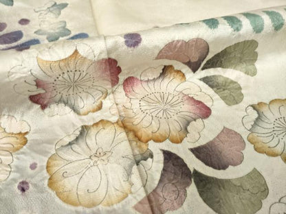 平和屋着物●訪問着　作家物　辻が花　舞花文　暈し染め　正絹　逸品　AABF9012ck
