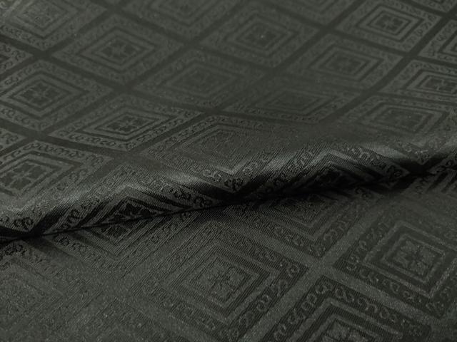 平和屋着物●男性　黒紋付　羽織・行灯袴・つけ帯セット　洗える着物　逸品　AABF9013ck