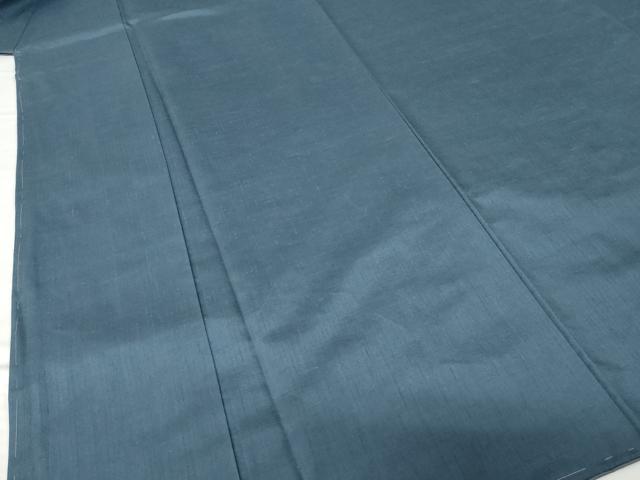 平和屋着物●男性　紬　色無地　鉄御納戸色　正絹　逸品　AABF9022ck
