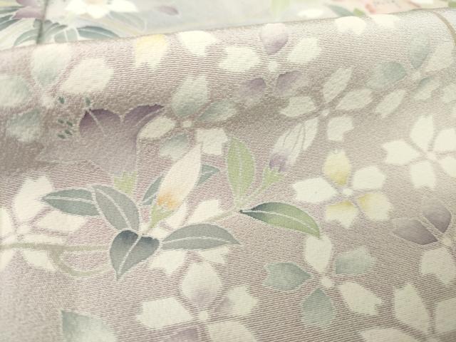 平和屋着物●訪問着　友禅　作家物　枝花文　暈し染め　正絹　逸品　AABF9029ck