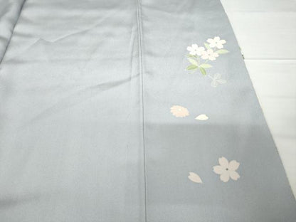 平和屋着物●訪問着　友禅　作家物　枝花文　暈し染め　正絹　逸品　AABF9029ck