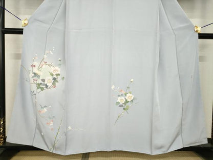 平和屋着物●訪問着　友禅　作家物　枝花丸文　正絹　逸品　未使用　AABF9033ck