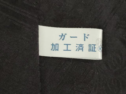 平和屋着物●大変加工の良い総絞り小紋　黒地　正絹　逸品　AABF9039ck