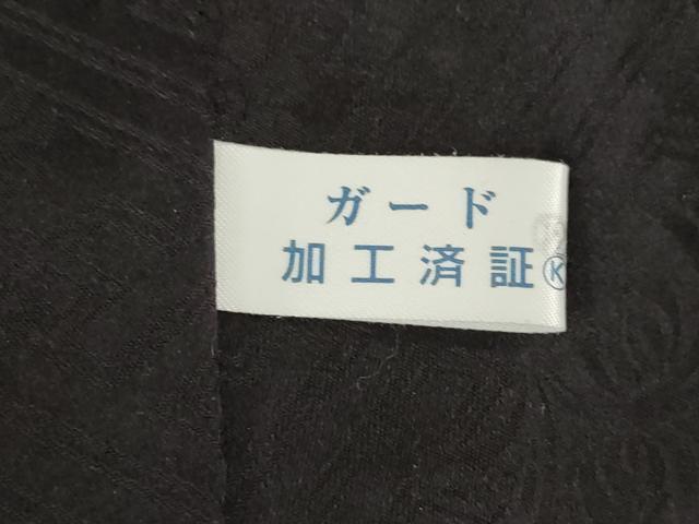 平和屋着物●大変加工の良い総絞り小紋　黒地　正絹　逸品　AABF9039ck