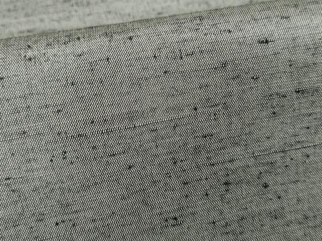 平和屋着物●男性　紬　アンサンブル　色無地　鼠色　羽裏：鷹　正絹　逸品　AABF9043cs