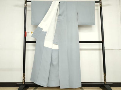 平和屋着物●上質な色無地　淡藤色　正絹　逸品　AABF9044cs
