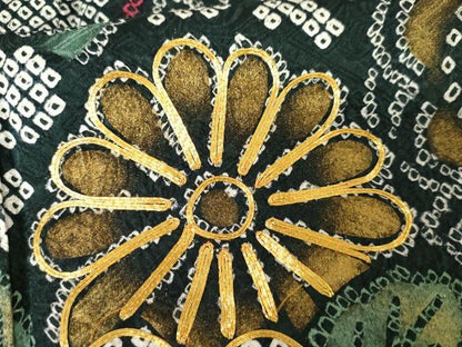 平和屋着物●豪華振袖　総絞り　駒刺繍　吉祥草花文　金彩　正絹　逸品　AABF9058cs