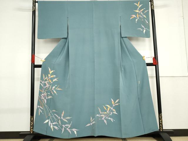 平和屋着物●本加賀友禅作家　中町博志　訪問着　枝花文　伊勢丹扱い　正絹　逸品　AABF9061cs