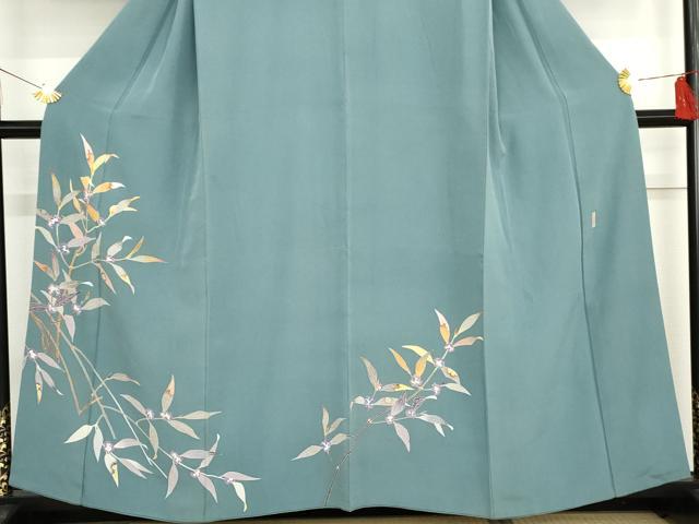 平和屋着物●本加賀友禅作家　中町博志　訪問着　枝花文　伊勢丹扱い　正絹　逸品　AABF9061cs