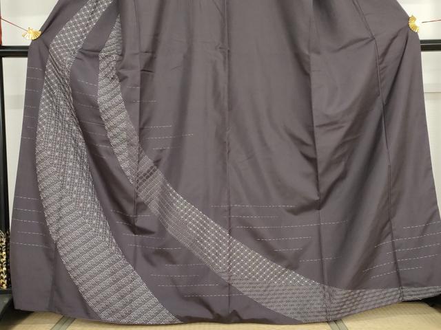平和屋着物●訪問着　紬地　刺し子　吉祥文　ますいわ屋扱い　正絹　逸品　AABF9062cs