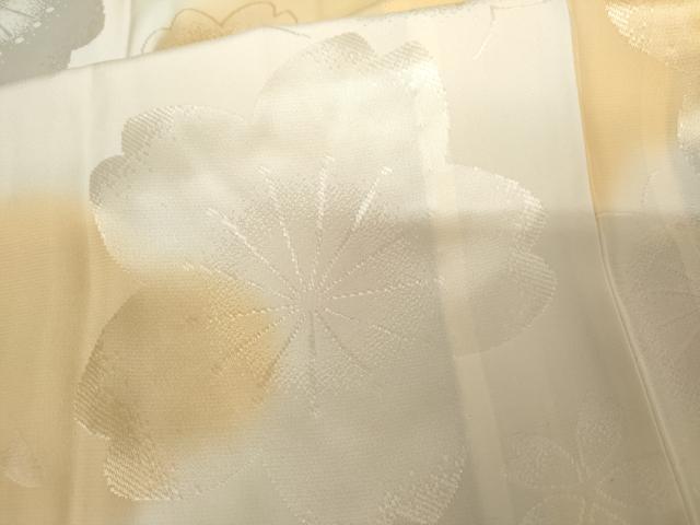 平和屋着物●振袖用長襦袢　無双仕立て　舞桜地紋　暈し染め　正絹　逸品　AABF9067cs