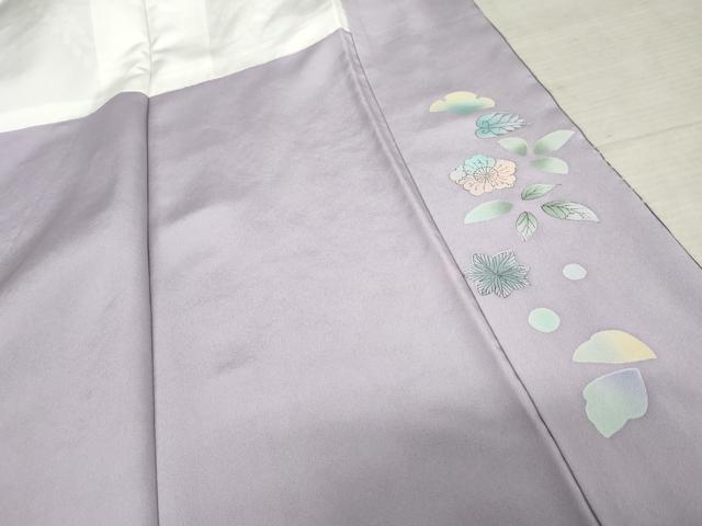 平和屋着物●伝統工芸士　伯河貞夫　振袖　辻が花　絞り　暈し染め　銀通し地　ロング丈　正絹　逸品　AABF9071cs