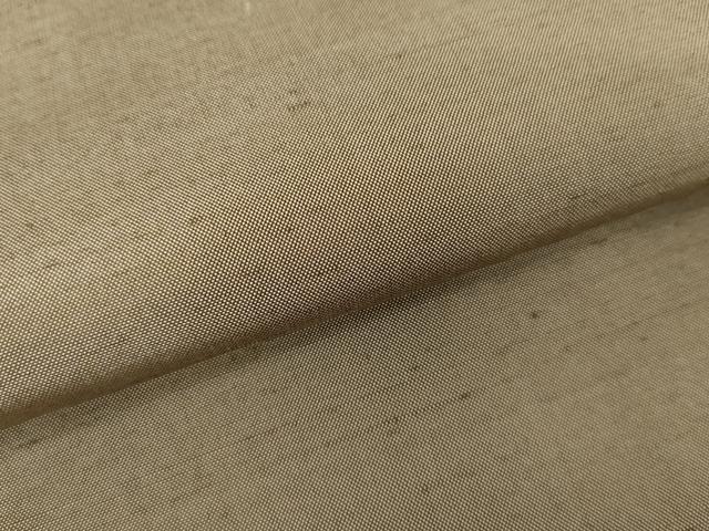 平和屋着物●男性　紬　色無地　生壁色　キングサイズ　正絹　逸品　AABF9078cs