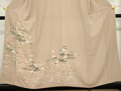 平和屋着物●訪問着 立波松竹梅文 金彩 正絹 逸品 AABF9079cs