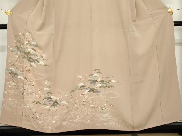 平和屋着物●訪問着 立波松竹梅文 金彩 正絹 逸品 AABF9079cs