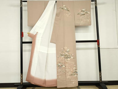 平和屋着物●訪問着 立波松竹梅文 金彩 正絹 逸品 AABF9079cs