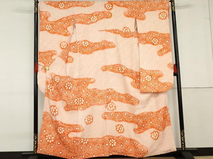 平和屋着物●豪華振袖 総絞り 霞花文 正絹 逸品 AABF9085cs