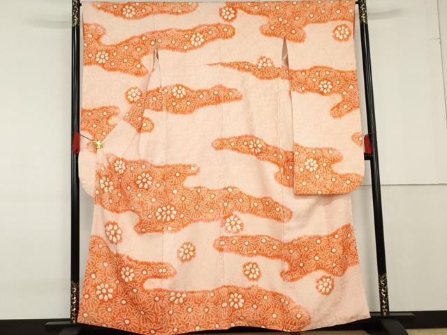 平和屋着物●豪華振袖 総絞り 霞花文 正絹 逸品 AABF9085cs
