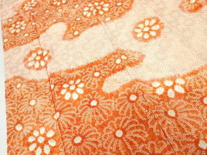 平和屋着物●豪華振袖 総絞り 霞花文 正絹 逸品 AABF9085cs