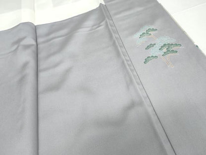 平和屋着物●訪問着　友禅　立波風景松竹梅文　暈し染め　正絹　逸品　AABF9089cs