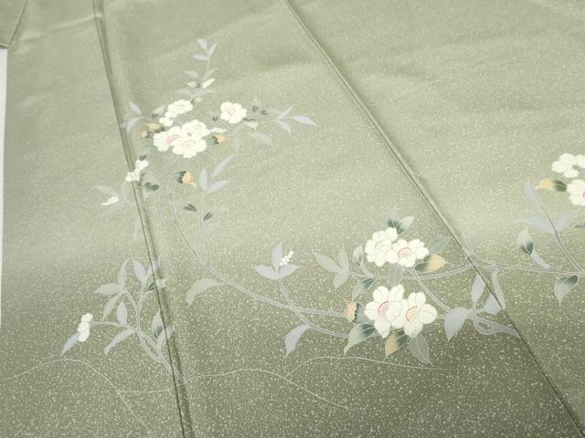 平和屋着物●訪問着　友禅　枝花文　暈し染め　正絹　逸品　AABF9091cs