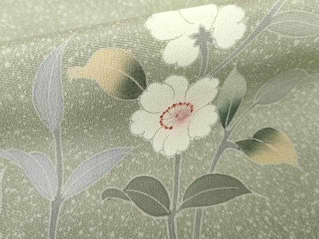 平和屋着物●訪問着　友禅　枝花文　暈し染め　正絹　逸品　AABF9091cs