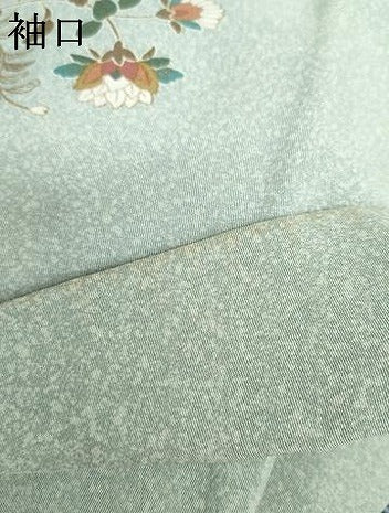 平和屋着物●訪問着　更紗花唐草文　暈し染め　金彩　正絹　逸品　AABF9093cs