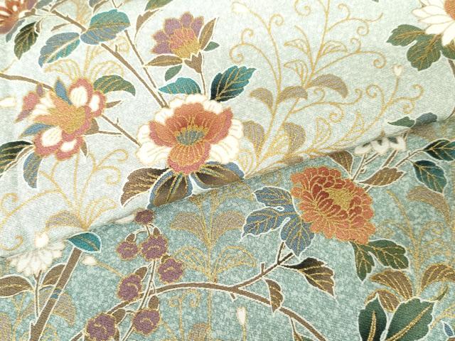 平和屋着物●訪問着　更紗花唐草文　暈し染め　金彩　正絹　逸品　AABF9093cs