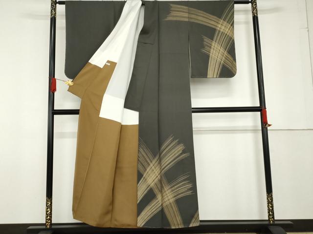 平和屋着物●訪問着　草木文　金彩　正絹　逸品　未使用　AABF9098cs