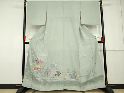 平和屋着物●豪華色留袖　友禅　作家物　女人文　暈し染め　正絹　逸品　AABF9104cs