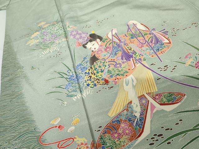 平和屋着物●豪華色留袖　友禅　作家物　女人文　暈し染め　正絹　逸品　AABF9104cs