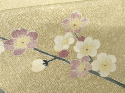 平和屋着物●田中勇吉の弟子 日本工芸会正会員 吉田喜八郎 訪問着 枝花に松 正絹 逸品 AABF9114cs