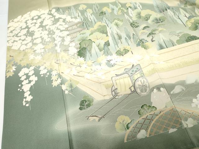 平和屋着物●訪問着 友禅 作家物 醍醐寺 暈し染め 正絹 逸品 AABF9116cs