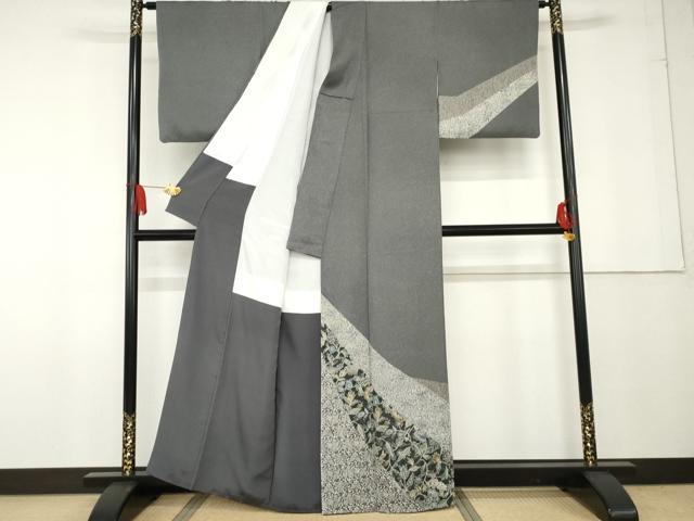 平和屋着物●訪問着　更紗花文　正絹　逸品　AABF9119cs