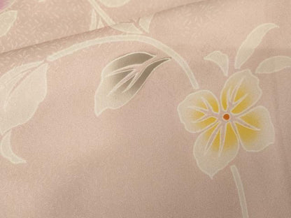 平和屋着物●上質な小紋　花唐草文　正絹　逸品　AABF9120cs