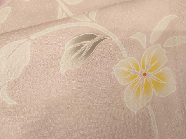 平和屋着物●上質な小紋　花唐草文　正絹　逸品　AABF9120cs