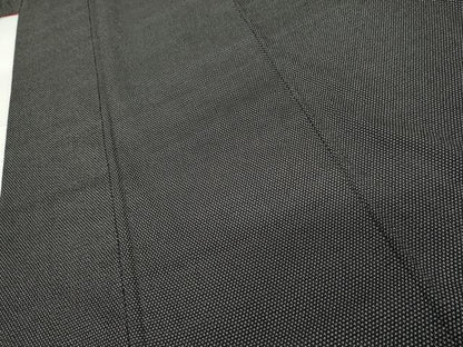 平和屋着物●本塩沢　蚊絣　黒地　正絹　逸品　AABF9121cs