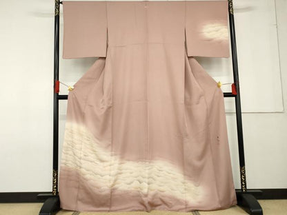 平和屋着物●近代日本画の巨匠 横山大観 じゅらく謹製 訪問着 雲文 暈し染め 正絹 逸品 AABF9123cs
