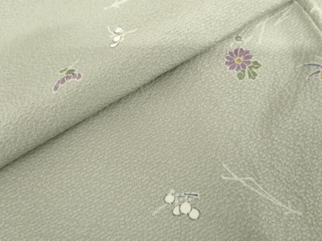 平和屋着物●上質な小紋　四君子　正絹　逸品　AABF9127cs