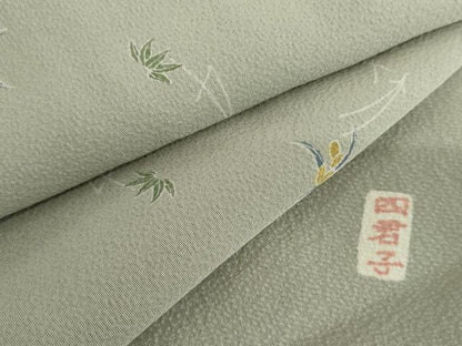 平和屋着物●上質な小紋　四君子　正絹　逸品　AABF9127cs