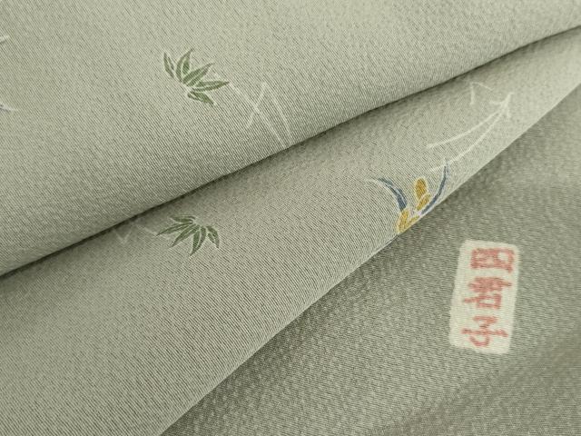 平和屋着物●上質な小紋　四君子　正絹　逸品　AABF9127cs