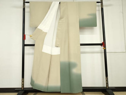平和屋着物●訪問着　霞文　暈し染め　正絹　逸品　AABF9129cs