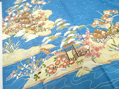 平和屋着物●訪問着 作家物 浜松風景文 正絹 逸品 AABF9130cs