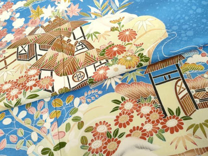 平和屋着物●訪問着 作家物 浜松風景文 正絹 逸品 AABF9130cs