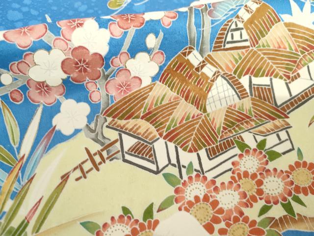 平和屋着物●訪問着 作家物 浜松風景文 正絹 逸品 AABF9130cs