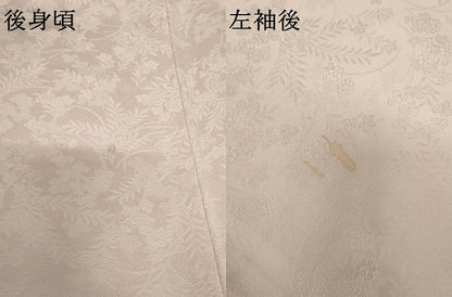 平和屋着物●上質な色無地　草花地紋　撫子色　正絹　逸品　AABF9131cs