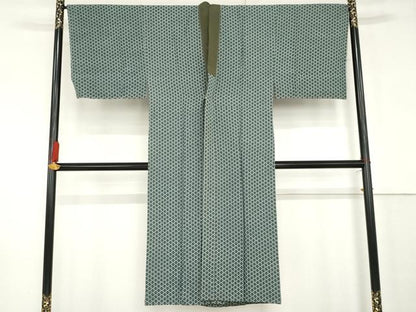 平和屋着物●男性　長襦袢　袷　松皮菱文　正絹　逸品　未使用　AABF9133cs