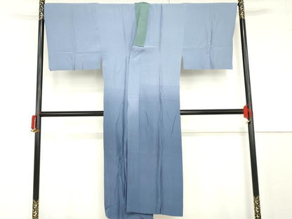 平和屋着物●男性　長襦袢　無双仕立て　遠山風景樹林文　暈し染め　正絹　逸品　AABF9135cs
