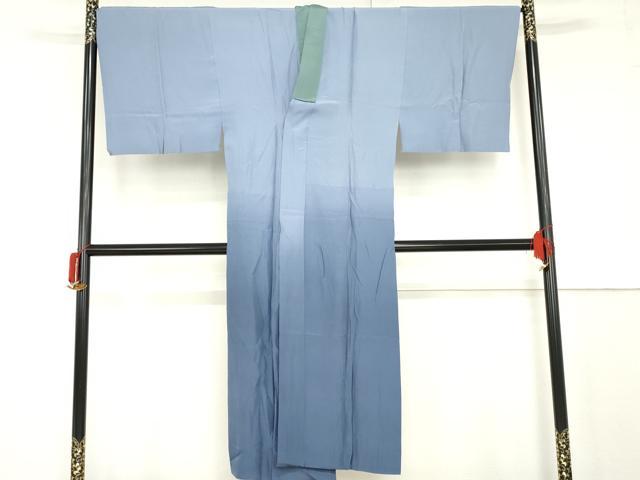 平和屋着物●男性　長襦袢　無双仕立て　遠山風景樹林文　暈し染め　正絹　逸品　AABF9135cs